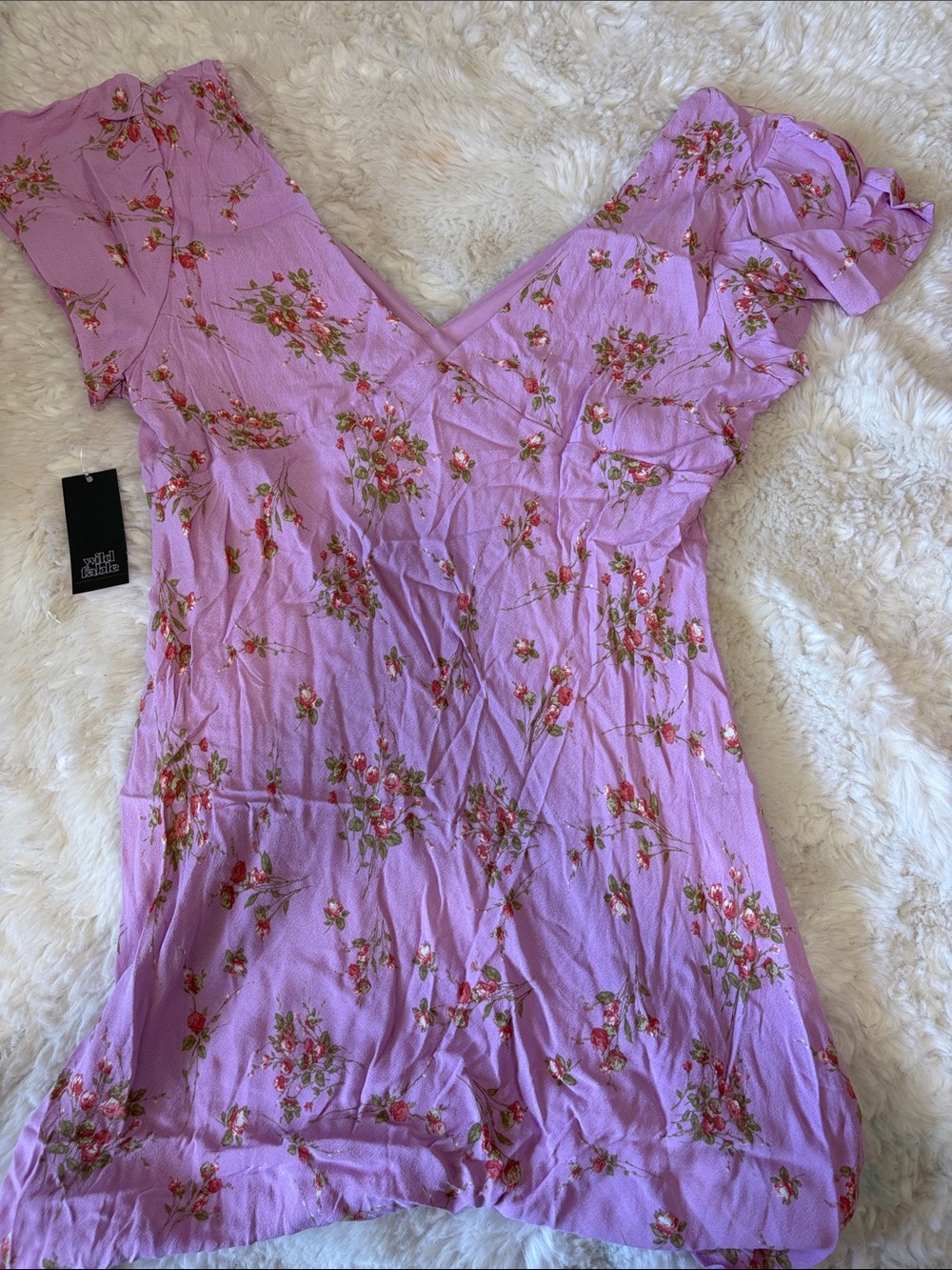 wild fable Lavender Floral Off-Shoulder Dress